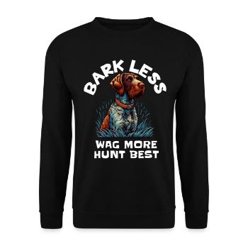 Jagdhund Jagdsaison Jagdliebhaber Vierbeiner - Unisex Pullover - Schwarz - Vorne - Alina (178cm) & Michal (187cm)