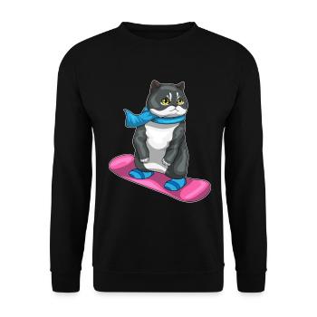 Snowboard britannique à cheveux courts - Sweat-shirt Unisexe - noir - Devant - Alina (178cm) & Michal (187cm)