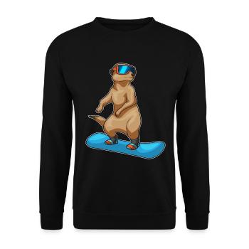 Snowboardeur Suricate - Sweat-shirt Unisexe - noir - Devant - Alina (178cm) & Michal (187cm)