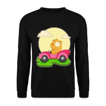 Hamster Car - Unisex Sweatshirt - black - Front - Alina (178cm) & Michal (187cm)