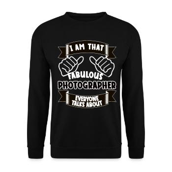 Photographe Drôle Dicton Idée Cadeau - Sweat-shirt Unisexe - noir - Devant - Alina (178cm) & Michal (187cm)