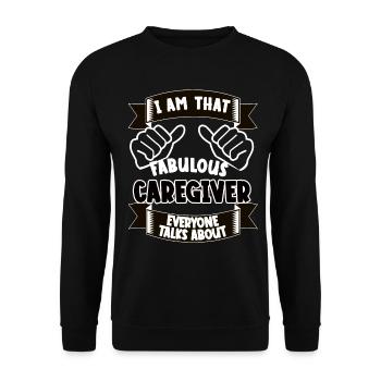 Altenpfleger Lustiger Spruch Geschenkidee - Unisex Pullover - Schwarz - Vorne - Alina (178cm) & Michal (187cm)