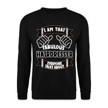coiffeur drôle dicton cadeau - Sweat-shirt Unisexe - noir - Devant - Alina (178cm) & Michal (187cm)