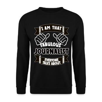 Journaliste Drôle Dicton Idée Cadeau - Sweat-shirt Unisexe - noir - Devant - Alina (178cm) & Michal (187cm)