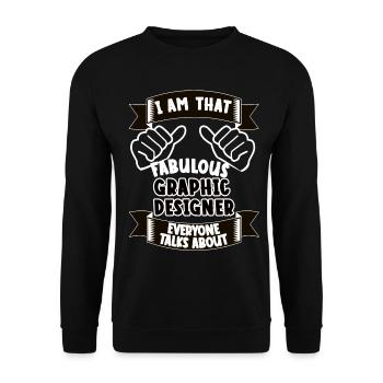 Graphic Designer Funny Saying Gift - Unisex Sweatshirt - black - Front - Alina (178cm) & Michal (187cm)