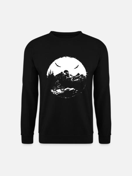 Mountain Biking Sketch - Unisex Sweatshirt - black