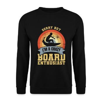 Surfeur fou - Sweat-shirt Unisexe - noir - Devant - Alina (178cm) & Michal (187cm)