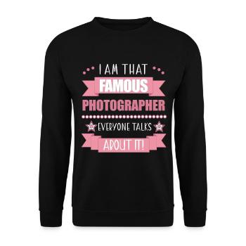 Fotografin Beruf Damen Geschenk - Unisex Pullover - Schwarz - Vorne - Alina (178cm) & Michal (187cm)