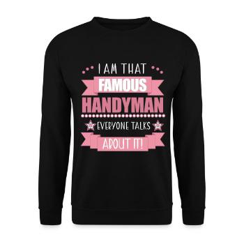 Handwerkerin Beruf Damen Geschenk - Unisex Pullover - Schwarz - Vorne - Alina (178cm) & Michal (187cm)