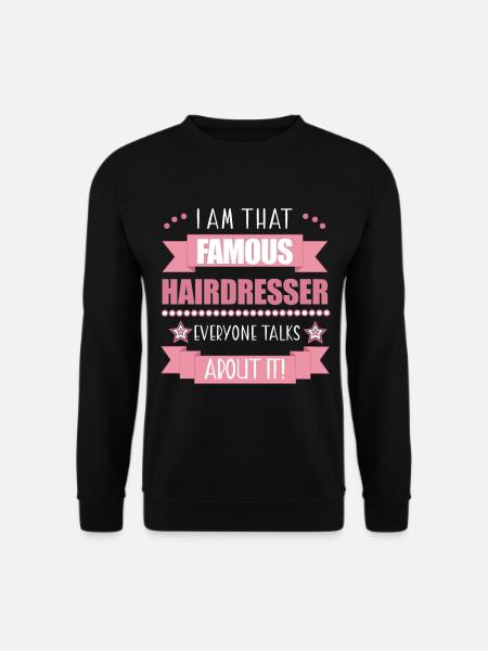 Friseurin Beruf Damen Geschenk - Unisex Pullover - Schwarz
