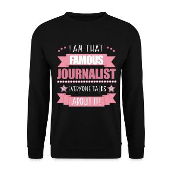 Journalist Profession Ladies Gift - Unisex Sweatshirt - black - Front - Alina (178cm) & Michal (187cm)