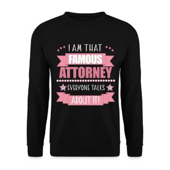 Anwältin Beruf Rechtsanwältin Damen Geschenk - Unisex Pullover - Schwarz - Vorne - Alina (178cm) & Michal (187cm)