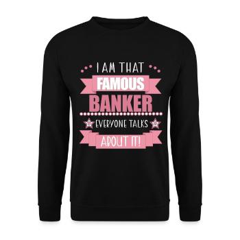 Banquier Profession Femme Cadeau - Sweat-shirt Unisexe - noir - Devant - Alina (178cm) & Michal (187cm)