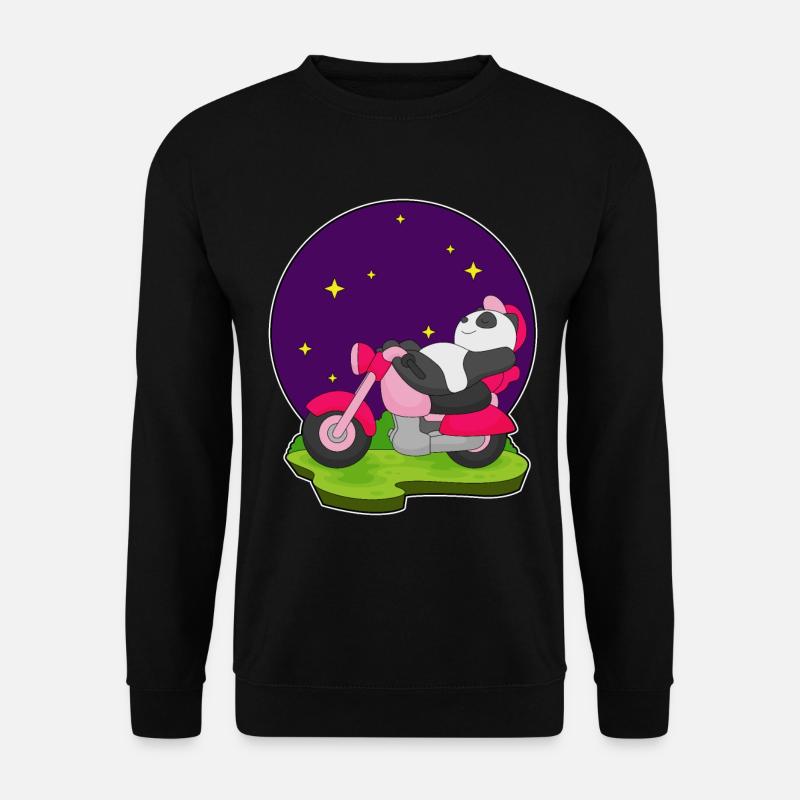 Moto Panda - Sweat-shirt Unisexe - noir