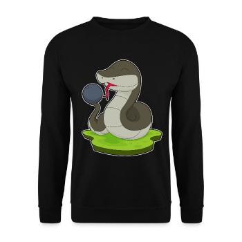 Schlange Bowling Bowlingkugel - Unisex Pullover - Schwarz - Vorne - Alina (178cm) & Michal (187cm)