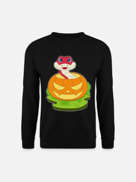 Snake Halloween Pumpkin - Unisex Sweatshirt - black