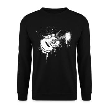 Guitar Drawing - Unisex Sweatshirt - black - Front - Alina (178cm) & Michal (187cm)