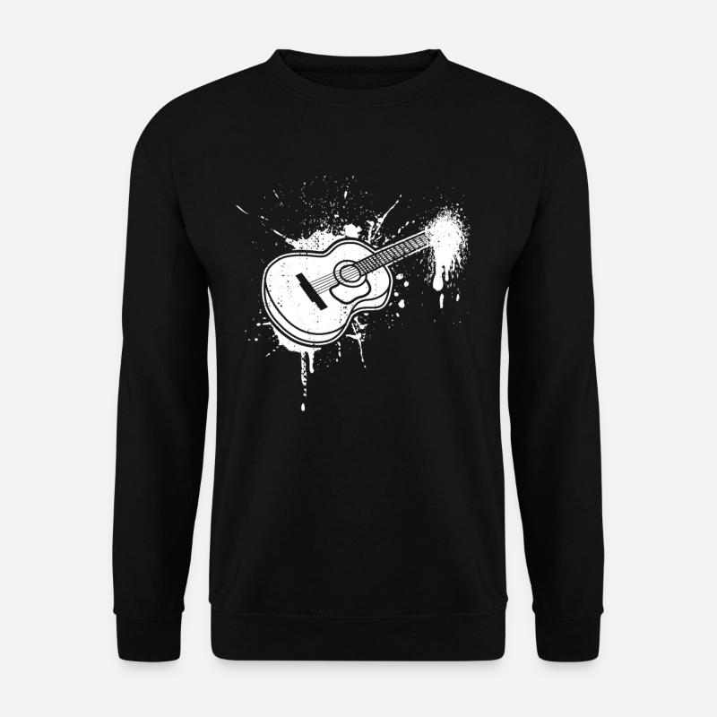Gitarre Zeichnung - Unisex Pullover - Schwarz
