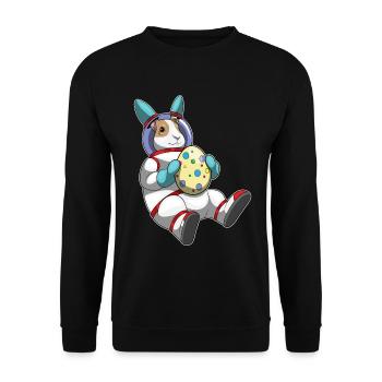 Bunny astronaute de Pâques - Sweat-shirt Unisexe - noir - Devant - Alina (178cm) & Michal (187cm)