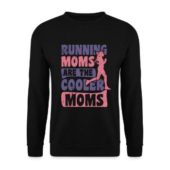 Mère et coureuse - Sweat-shirt Unisexe - noir - Devant - Alina (178cm) & Michal (187cm)