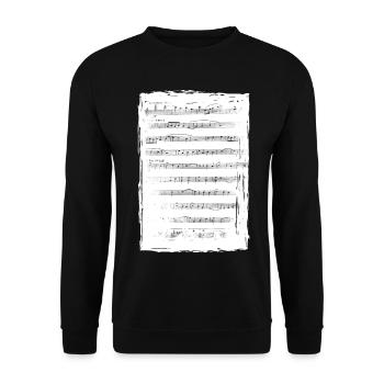 Sheet of music - Unisex Sweatshirt - black - Front - Alina (178cm) & Michal (187cm)