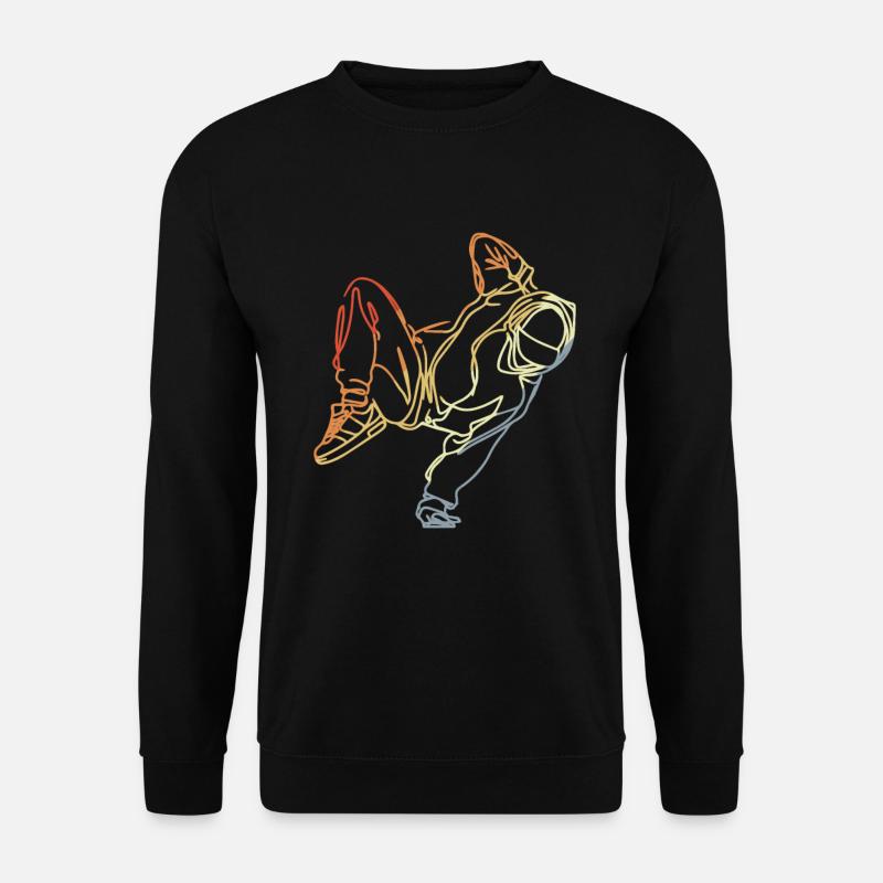 Retro Breakdancer Skizze - Unisex Pullover - Schwarz