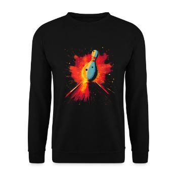 Bowling Retrowave - Unisex Sweatshirt - black - Front - Alina (178cm) & Michal (187cm)