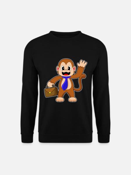 Porte-documents Monkey Entrepreneur - Sweat-shirt Unisexe - noir