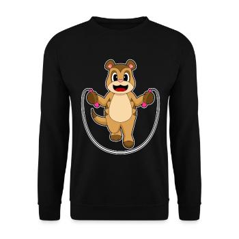 Forme physique pour sauter à la corde sur la corde suricate - Sweat-shirt Unisexe - noir - Devant - Alina (178cm) & Michal (187cm)