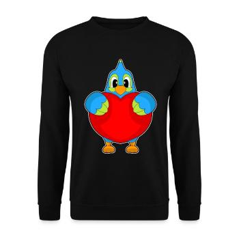 Cœur de perroquet - Sweat-shirt Unisexe - noir - Devant - Alina (178cm) & Michal (187cm)