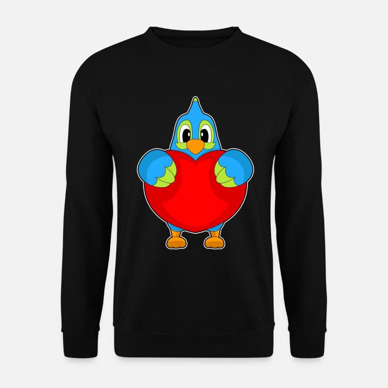 Cœur de perroquet - Sweat-shirt Unisexe - noir