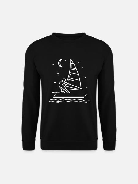Windsurfer Drawing - Unisex Sweatshirt - black