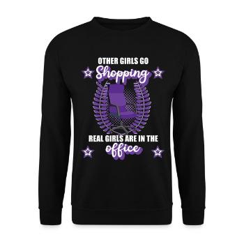 Office Girl Office Accountant Girl Gift - Unisex Sweatshirt - black - Front - Alina (178cm) & Michal (187cm)
