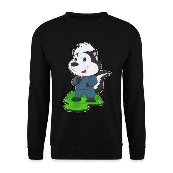 Mariage en costume de marié moufette - Sweat-shirt Unisexe - noir - Devant - Alina (178cm) & Michal (187cm)