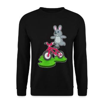 Hase Fahrrad - Unisex Pullover - Schwarz - Vorne - Alina (178cm) & Michal (187cm)
