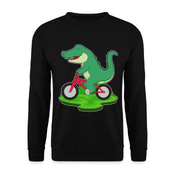 Vélo crocodile - Sweat-shirt Unisexe - noir - Devant - Alina (178cm) & Michal (187cm)