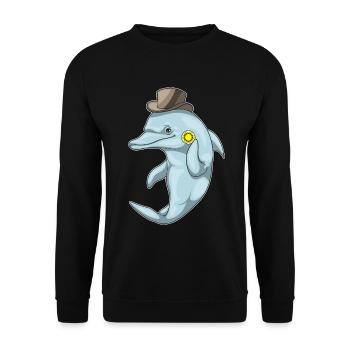 Dolphin Poker Jetons de Poker - Sweat-shirt Unisexe - noir - Devant - Alina (178cm) & Michal (187cm)
