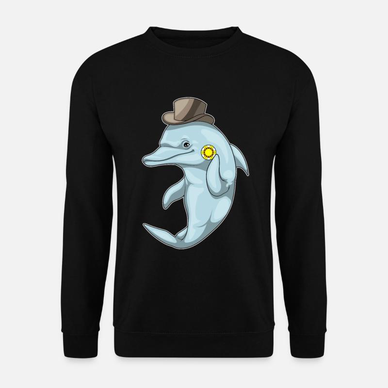 Dolphin Poker Jetons de Poker - Sweat-shirt Unisexe - noir