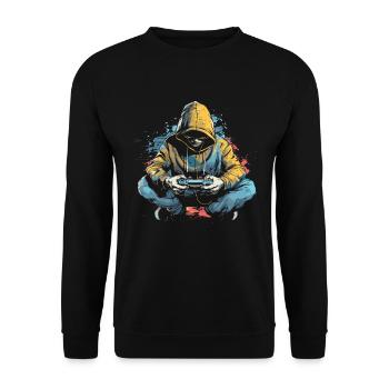 Amateurs de jeux - Sweat-shirt Unisexe - noir - Devant - Alina (178cm) & Michal (187cm)