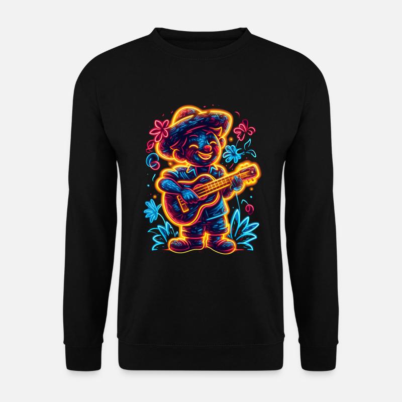 Ukulele Retrowave - Unisex Sweatshirt - black