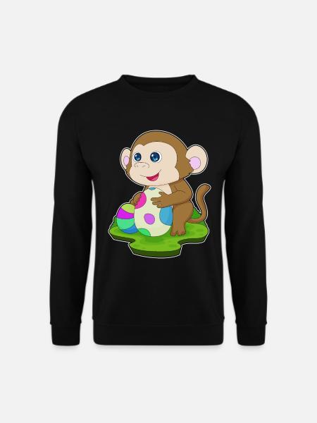 Monkey Easter Easter Eggs - Unisex Sweatshirt - black
