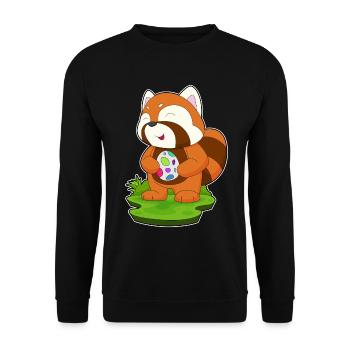 Œuf de Pâques panda roux - Sweat-shirt Unisexe - noir - Devant - Alina (178cm) & Michal (187cm)