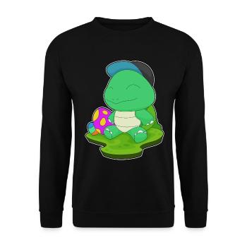 Oeufs de Pâques de Pâques tortue - Sweat-shirt Unisexe - noir - Devant - Alina (178cm) & Michal (187cm)