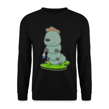 Caterpillar Peinture Pinceau Peintre - Sweat-shirt Unisexe - noir - Devant - Alina (178cm) & Michal (187cm)