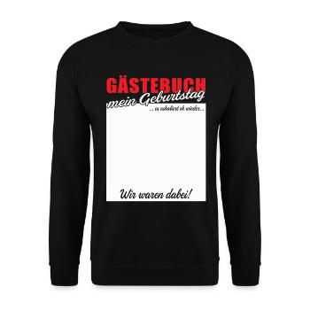 Guestbook Birthday Greeting - Unisex Sweatshirt - black - Front - Alina (178cm) & Michal (187cm)