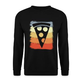 Vintage Pizza - Sweat-shirt Unisexe - noir - Devant - Alina (178cm) & Michal (187cm)