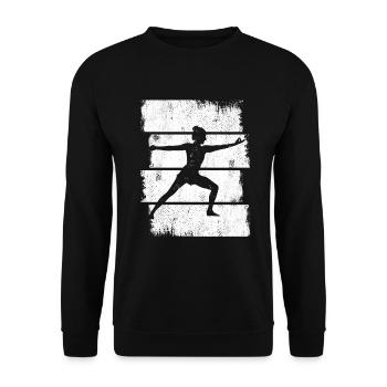 Yogini Drawing - Unisex Sweatshirt - black - Front - Alina (178cm) & Michal (187cm)