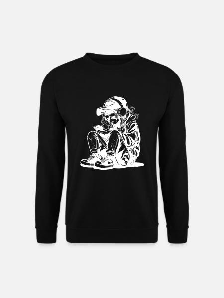 Video Game Lover Drawing - Unisex Sweatshirt - black