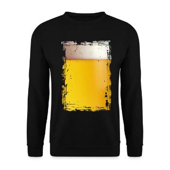 Bier - Unisex Pullover - Schwarz - Vorne - Alina (178cm) & Michal (187cm)