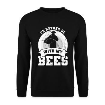blague drôle d’apiculteur - Sweat-shirt Unisexe - noir - Devant - Alina (178cm) & Michal (187cm)